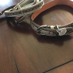 Coach dog leash and matching collar.